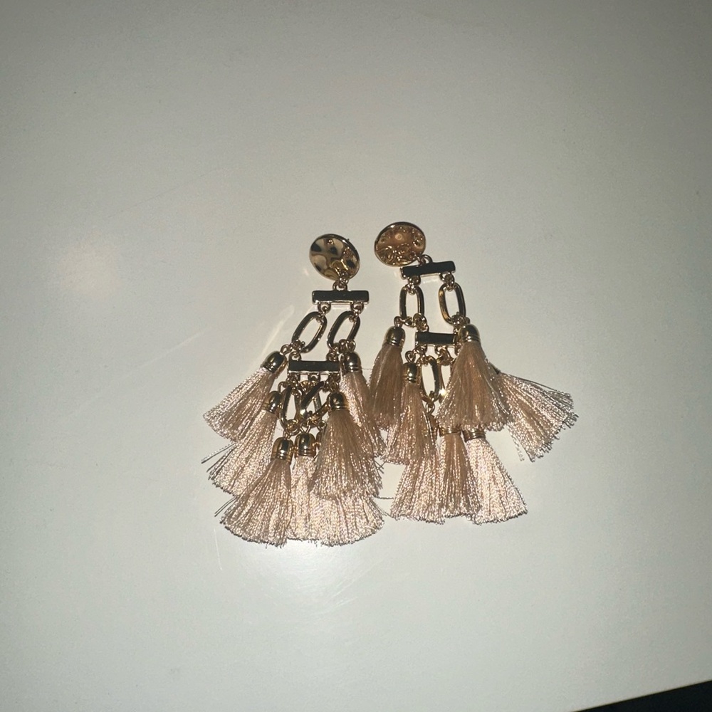 Lilly Pulitzer Gold Sand Bar Tassel Earrings